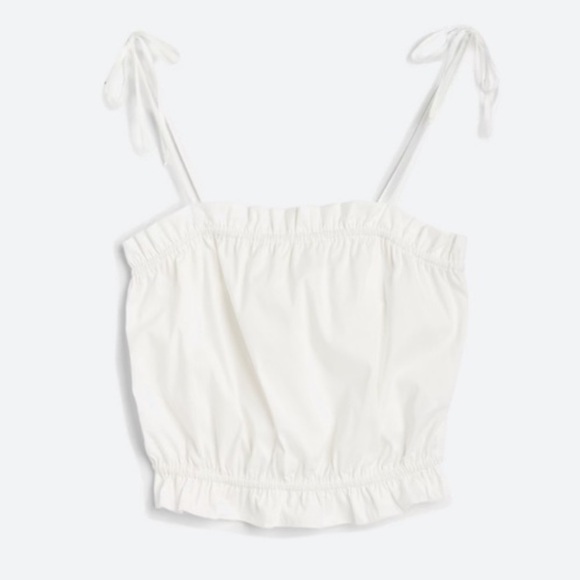 nine britton Tops - Nine Britton Smocked Tie Front Camisole White size Small